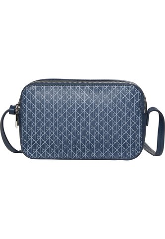 Bolso Azul Cruzado Con Logo Monograma En Todo El Artículo Calvin Klein Calvin Klein
