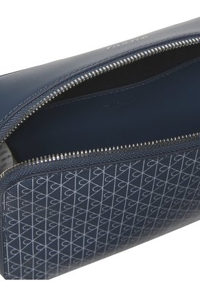 Bolso Azul Cruzado Con Logo Monograma En Todo El Artículo Calvin Klein