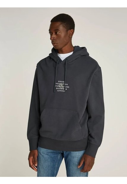 Buzo Gris Graphic Stamp Nyc Calvin Klein