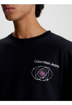 Camiseta Manga Larga Con Estampado Hombre Negro Calvin Klein