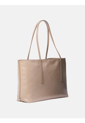 Bolso Beige Tote Con Logo Monograma Con Bolsito Calvin Klein