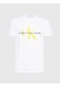 Camiseta Slim Con Monograma Hombre Blanco Calvin Klein de Calvin Klein