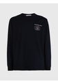 Camiseta Manga Larga Con Estampado Hombre Negro Calvin Klein de Calvin Klein