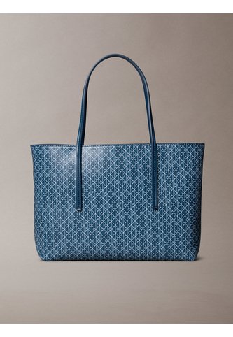Bolso Azul Tote Pequeño Con Logo Monograma Con Bolsito Calvin Klein Calvin Klein