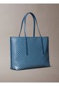 Bolso Azul Tote Pequeño Con Logo Monograma Con Bolsito Calvin Klein de Calvin Klein
