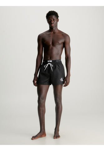 Bermuda De Baño Negra Corto Con Cinturilla Doble - Ck96 Calvin Klein Calvin Klein