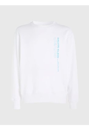 Saco De Felpa Y Algodón Con Logo Hombre Blanco Calvin Klein