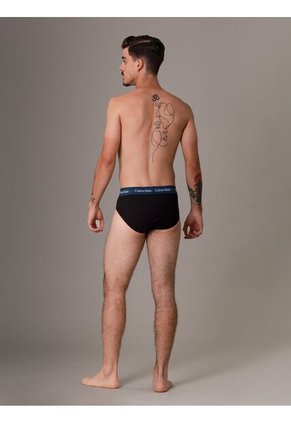 3 Pack De Hip Brief Negro Slips - Cotton Stretch Calvin Klein