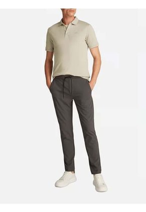 Polo Beige Slim De Algodón Calvin Klein