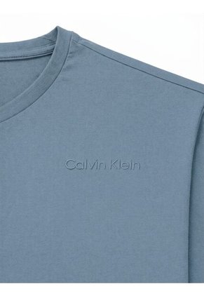 Camiseta Azul Solid Liquid Con Logo Calvin Klein