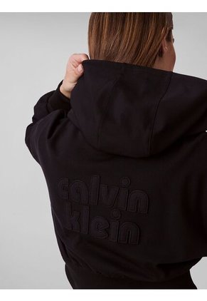 Buzo Negro Cropped De Punto Milano Calvin Klein