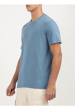 Camiseta Azul Solid Liquid Con Logo Calvin Klein