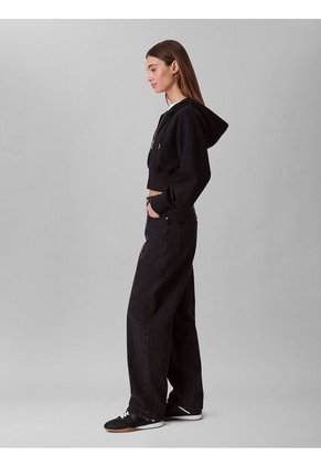 Buzo Negro Cropped De Punto Milano Calvin Klein