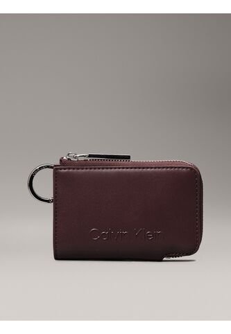 Tarjetero Rojo De Cuero RFID Con Llavero Calvin Klein Calvin Klein