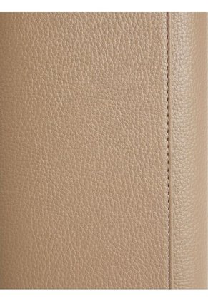 Billetera Beige Trifold Con Placa Metálica Calvin Klein