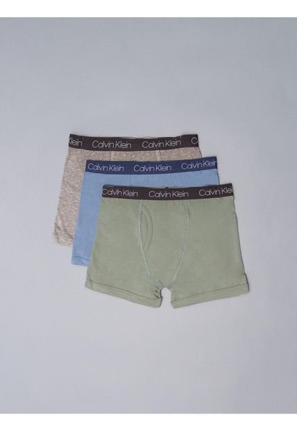 Pack Multicolor De 3 Bóxers Brief Para Niño Calvin Klein