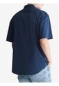 Camisa Azul Sencilla Y Solida Con Logo Calvin Klein de Calvin Klein