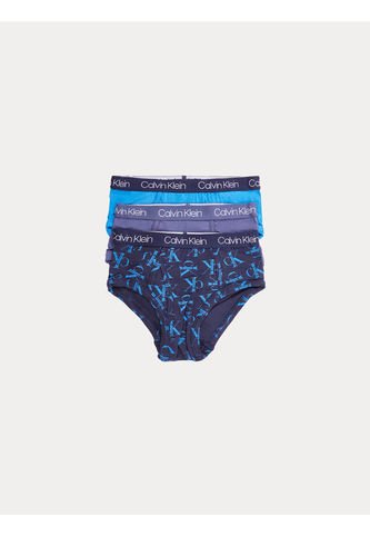 Pack Azul De 3 Calzoncillos Para Niño Calvin Klein Calvin Klein