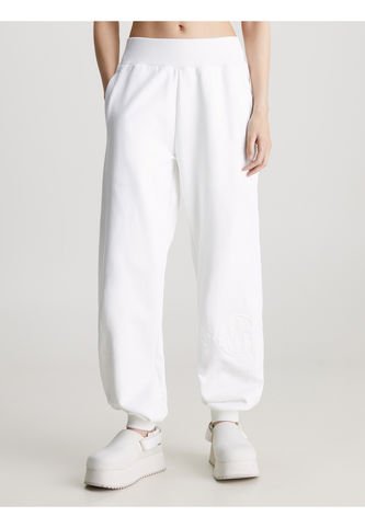 Pantalón Blanco Blanco Blanco De Chándal Holgado Con Monograma Calvin Klein Calvin Klein