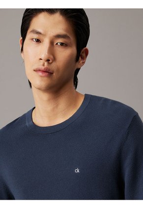 Saco Negro Tejido Structure Micro Pique Calvin Klein