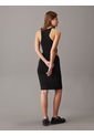Vestido Negro De Punto Slim Con Corte Calvin Klein de Calvin Klein