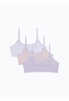 Paquete Lila Niña Lila De 3 Bralette Con Logotipo Calvin Klein
