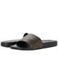 Sandalias Negro Con Estampado De Monograma Calvin Klein de Calvin Klein