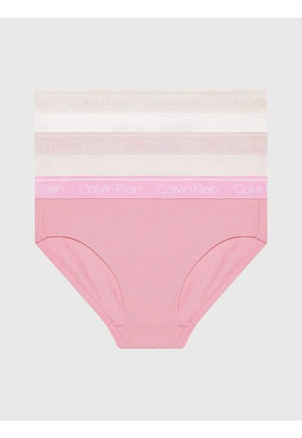 Pack Rosado Rosado Rosado De 3 Bikinis Con Logo Para Niñas Calvin Klein