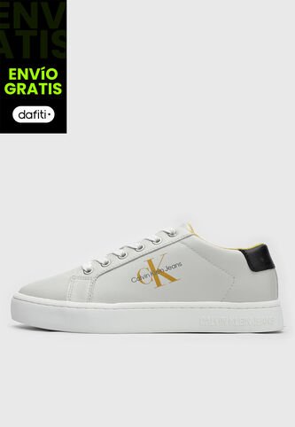 Tenis Lifestyle Beige-Negro-Mostaza Calvin Klein Classic Cupsole Laceup Low LTH Calvin Klein