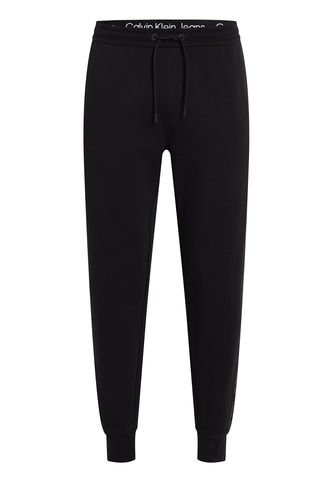 Jogger Negro Con Cintas Laterales Y Logo Repetitivo Calvin Klein Calvin Klein