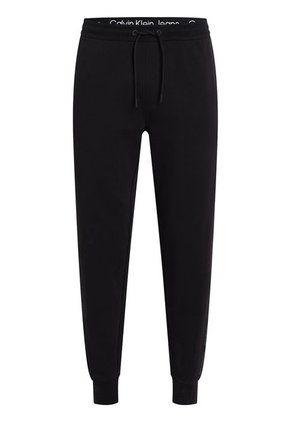 Jogger Negro Con Cintas Laterales Y Logo Repetitivo Calvin Klein