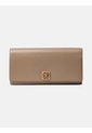 Billetera Beige Plegada De Cuero Con Logo Monograma Emblemático Calvin Klein de Calvin Klein