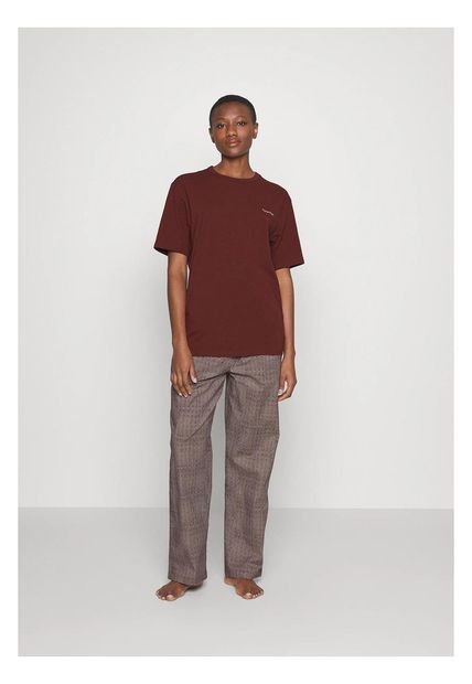 Conjunto Multicolor De Pijama Mujer Café Calvin Klein