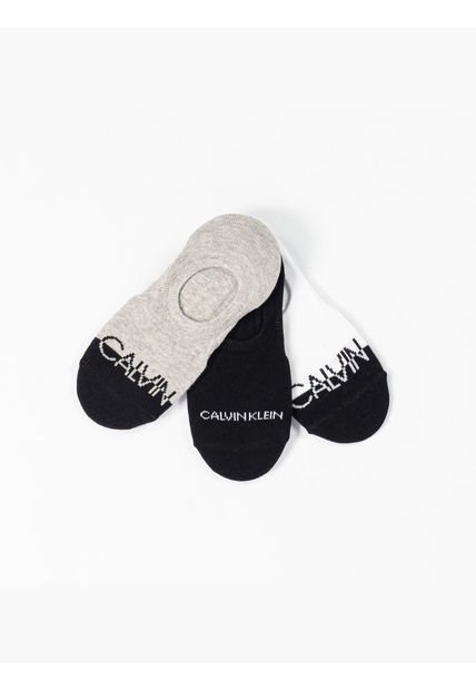 Paquete De 3 Calcetines Con Logo Gris Calvin Klein