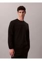 Camiseta Negra De Manga Larga De Algodón Premium En Tejido Interlock Calvin Klein de Calvin Klein
