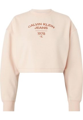 Saco Cropped Universitaria Con Logo Mujer Rosado Calvin Klein