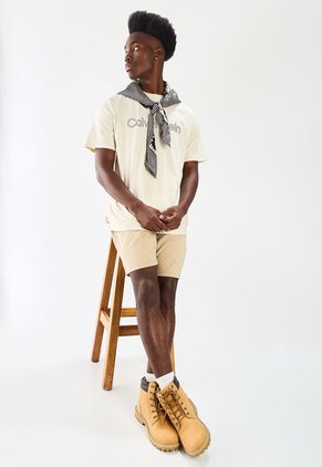 Camiseta Beige-Negro Calvin Klein