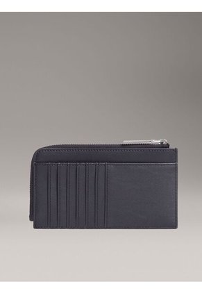 Billetera Negra Relock Con Cremallera Lateral Calvin Klein