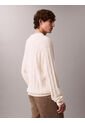 Saco Blanco Tejido De Algodón Con Cuello Redondo Calvin Klein de Calvin Klein