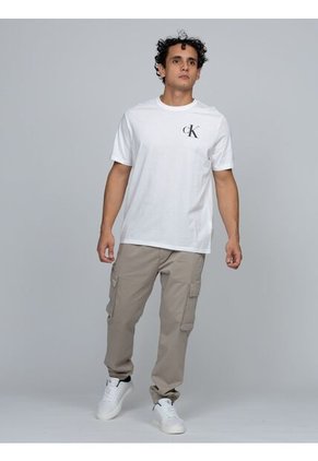Camiseta Blanca Con Monograma 30s Calvin Klein