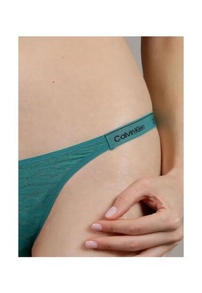 Tanga Celeste De Encaje - Modern Logo With Lace Calvin Klein