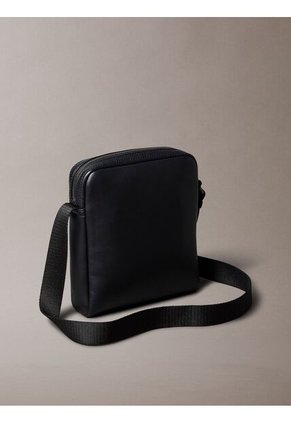 Bolso Negro Reporter Con Logo Monograma Grabado Calvin Klein