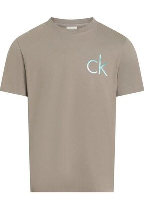 Camiseta Gris Con Logo Calvin Klein