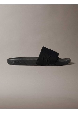 Sandalias Negro Slide Con Monograma Calvin Klein Calvin Klein