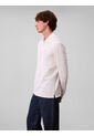 Polo Blanco Casual De Manga Larga Calvin Klein de Calvin Klein