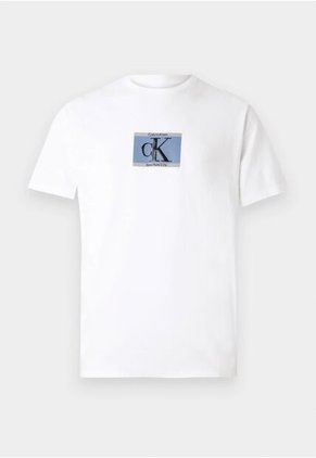 Camiseta Blanca Sport Con Mini Monograma Calvin Klein
