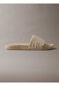 Sandalias Beige Slide Con Monograma Calvin Klein de Calvin Klein