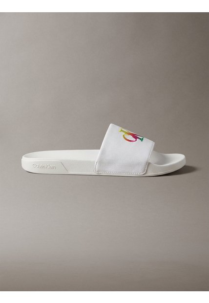 Sandalias Blanco Essential Slide Pride Calvin Klein