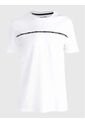 Camiseta Blanca Manga Corta Con Logo Tape Calvin Klein de Calvin Klein