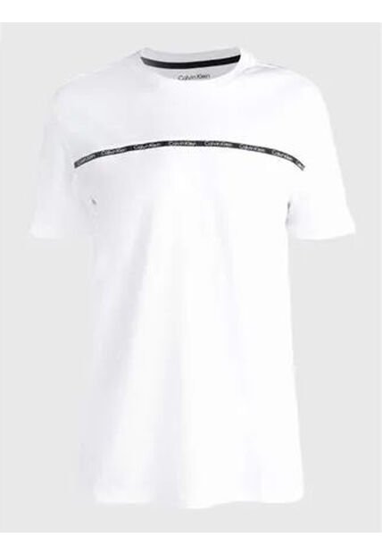 Camiseta Blanca Manga Corta Con Logo Tape Calvin Klein